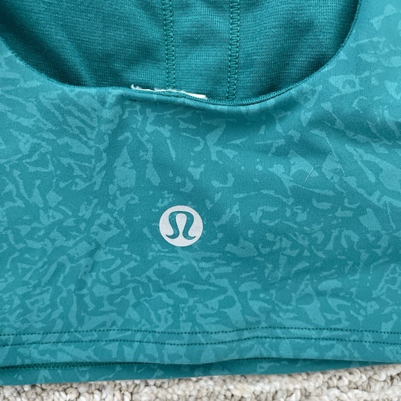 Lululemon Everlux Cut-Out Train Bra Medium Support B/C cup in Crunch Teal Lagoon - Picture 7 of 8